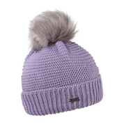 Eva women's knitted bobble hat with faux fur pom pom, by Sabbot