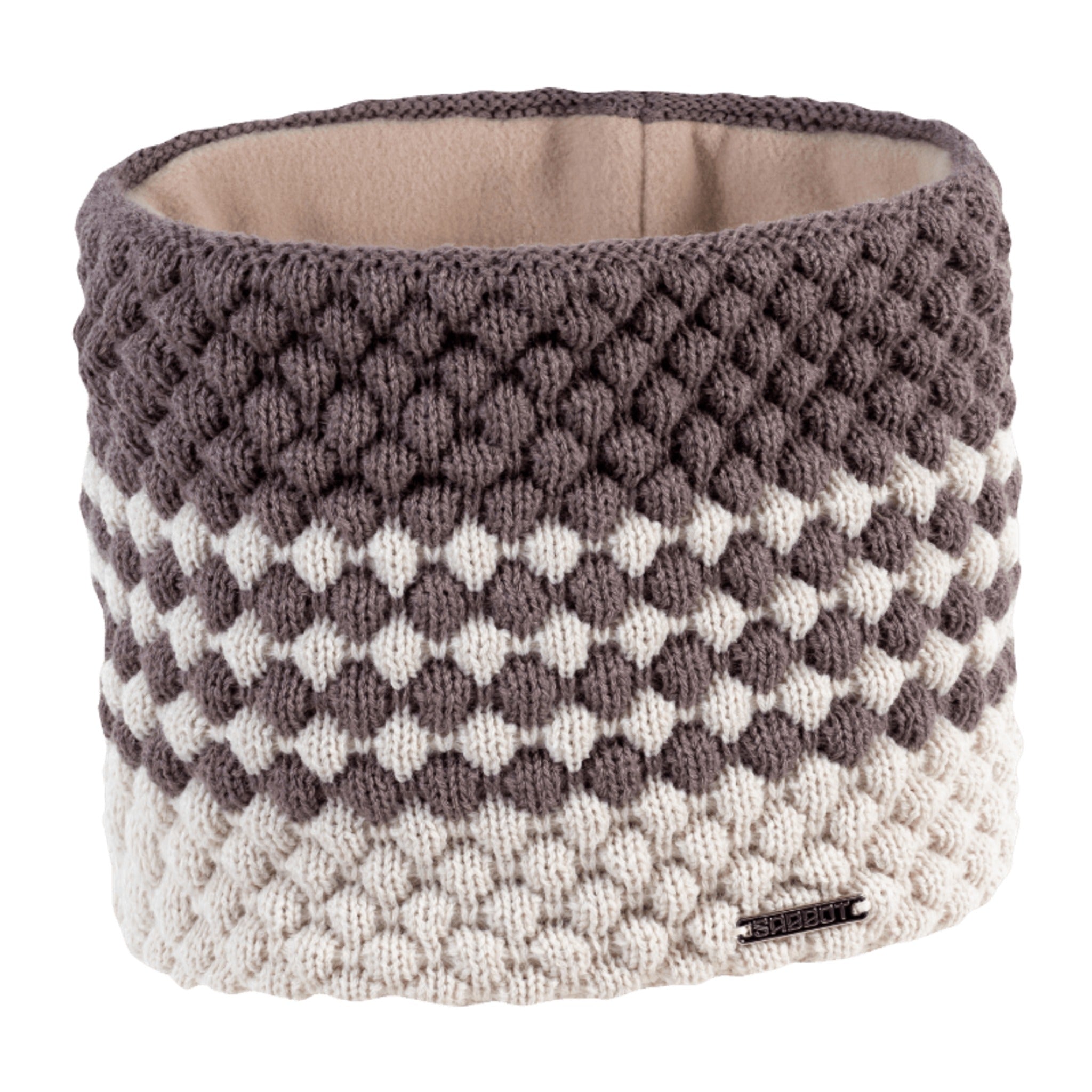 Chloe women's ombre knit snood, fleece lined, by Sabbot