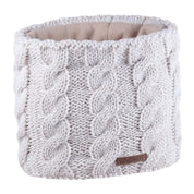 Linda cable knit snood, fleece lined, by Sabbot