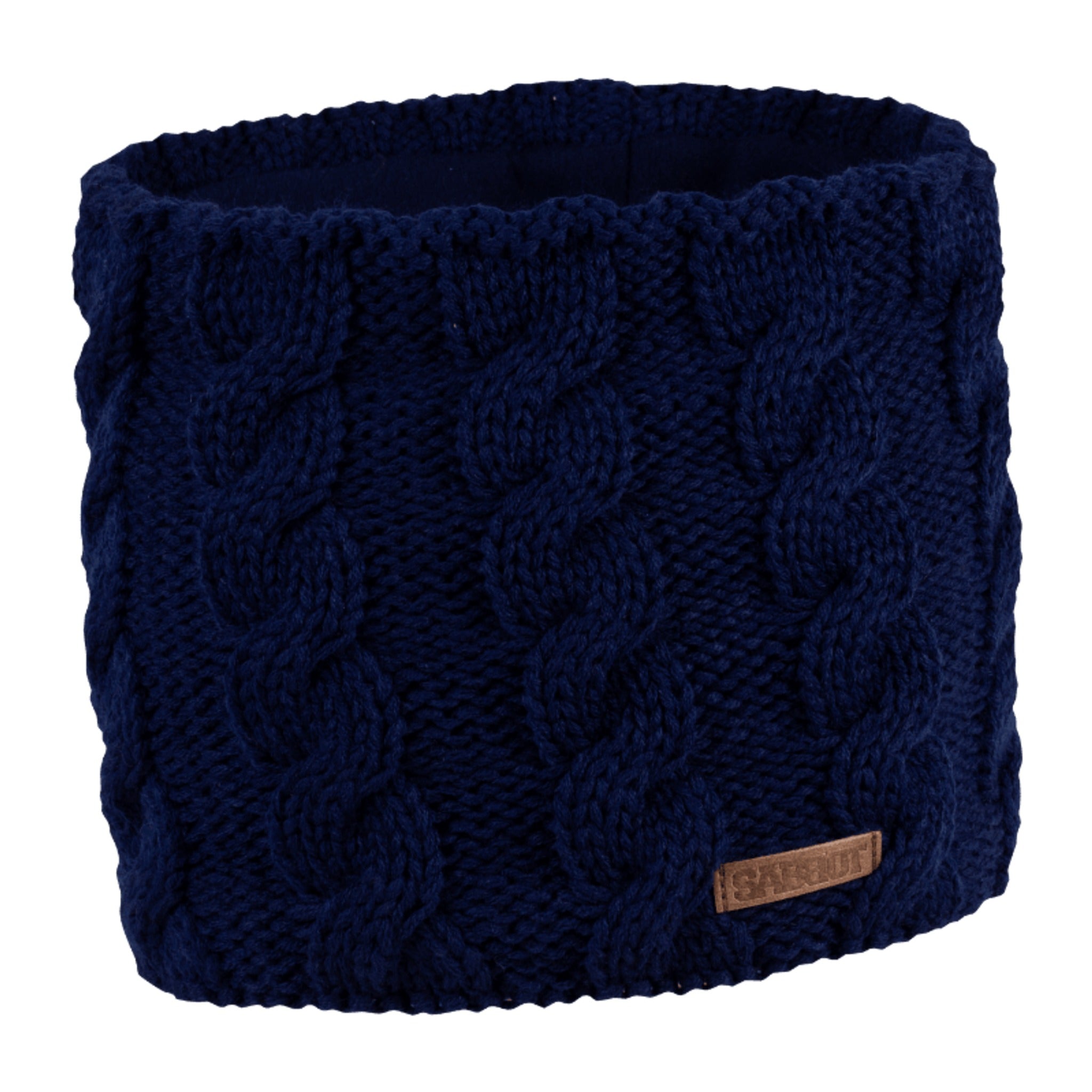 Linda cable knit snood, fleece lined, by Sabbot