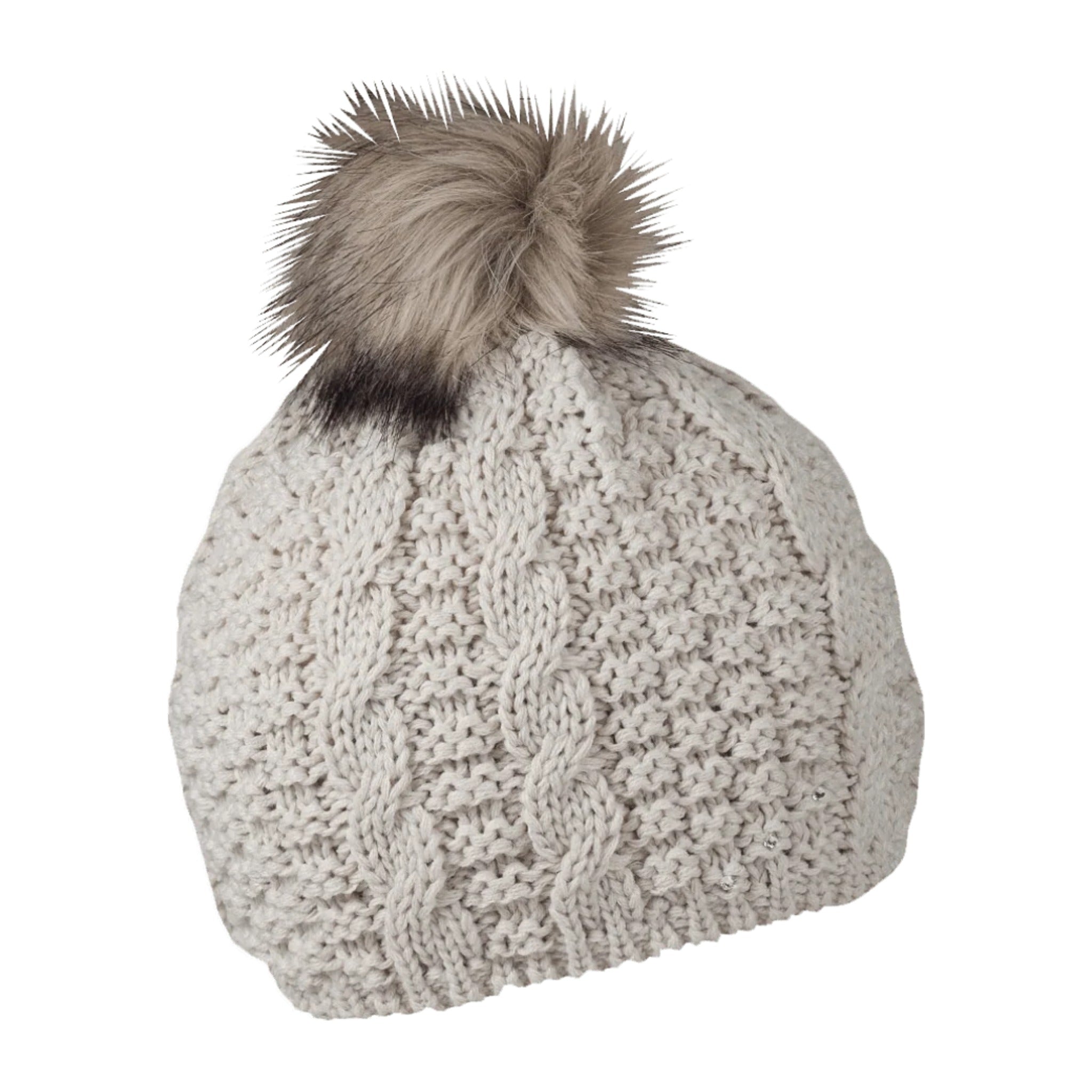 Frida bobble hat in Cream, by Sabbot