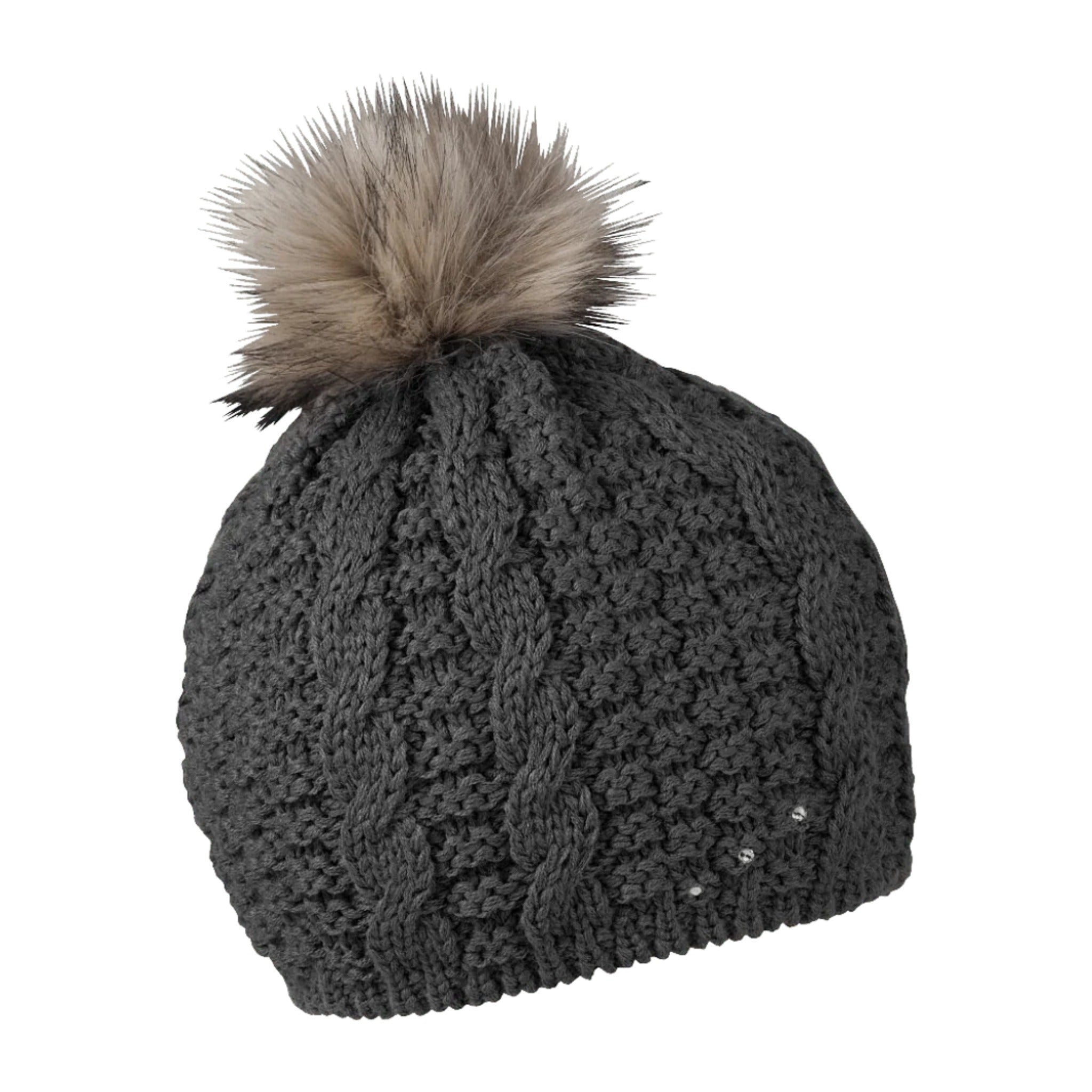 Frida bobble hat in Grey, by Sabbot