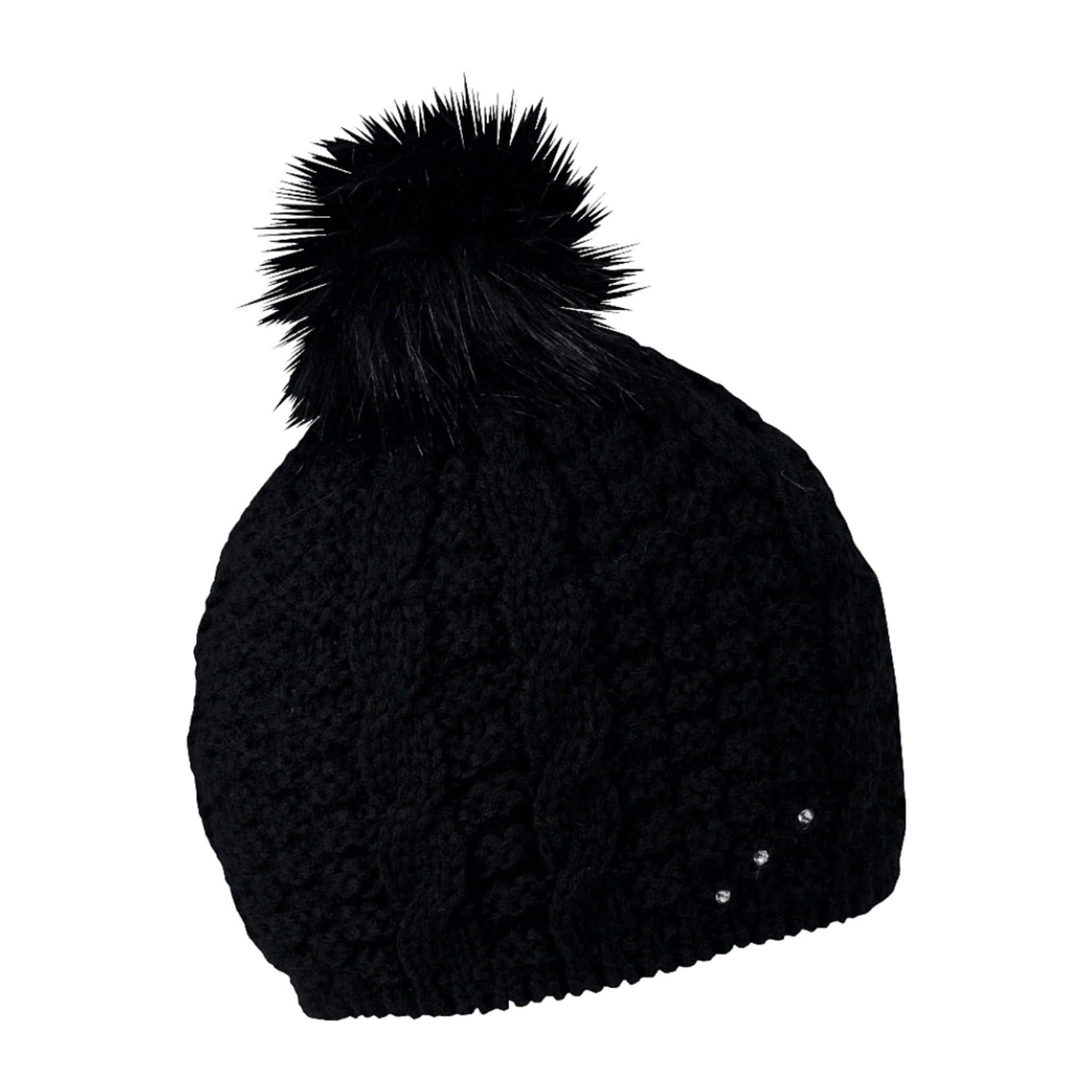 Frida bobble hat in Black, by Sabbot