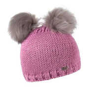 Frankie children's double faux fur pom pom bobble hat, by Sabbot