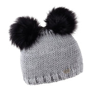 Frankie children's double faux fur pom pom bobble hat, by Sabbot