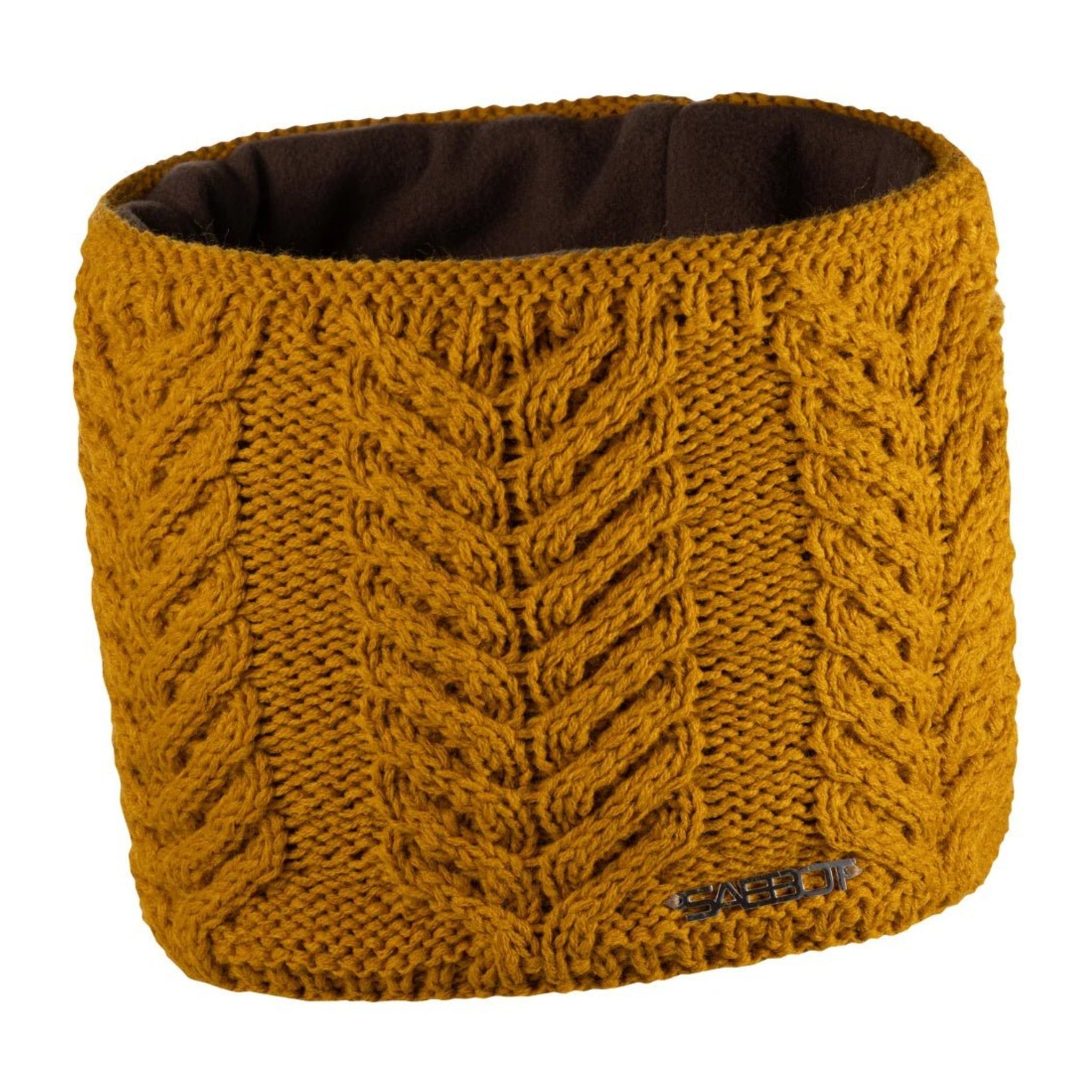 Emma women's cable knit snood, fleece lined, by Sabbot