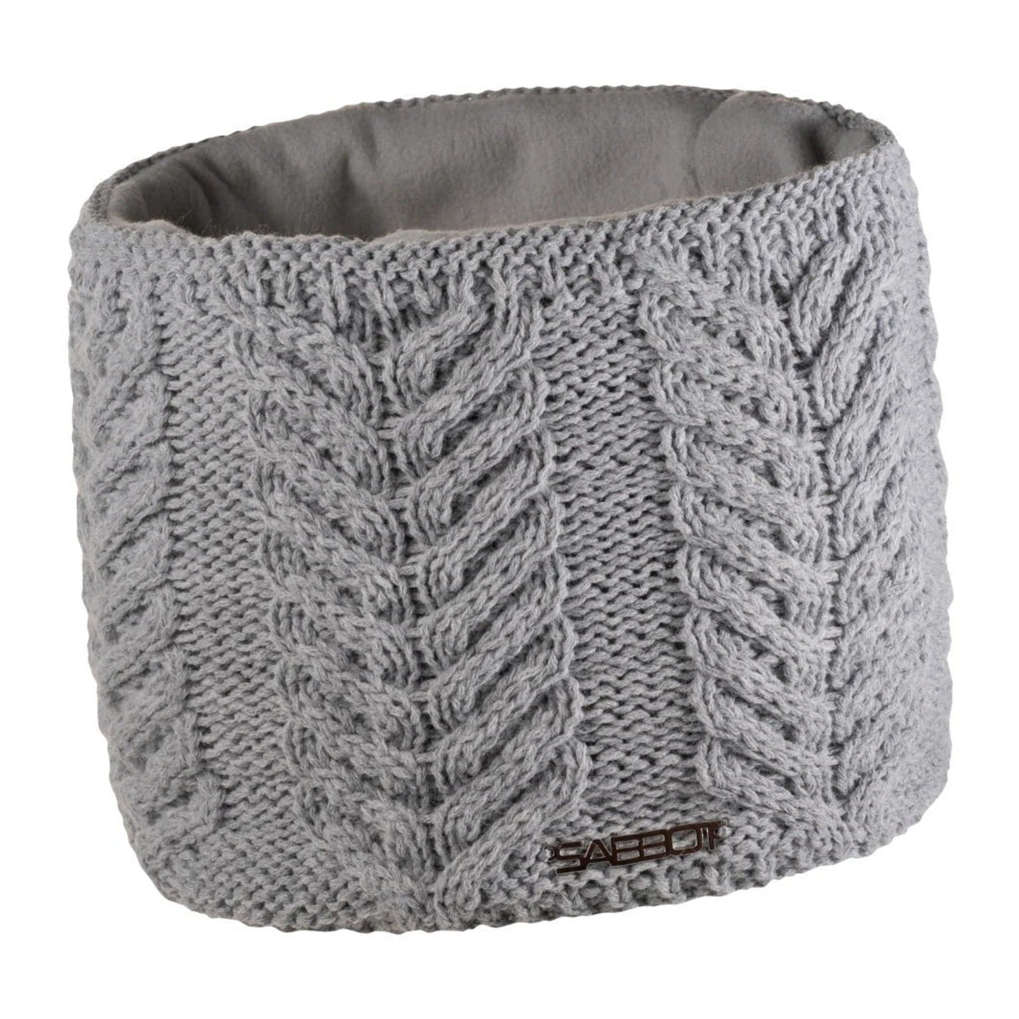 Emma women's cable knit snood, fleece lined, by Sabbot