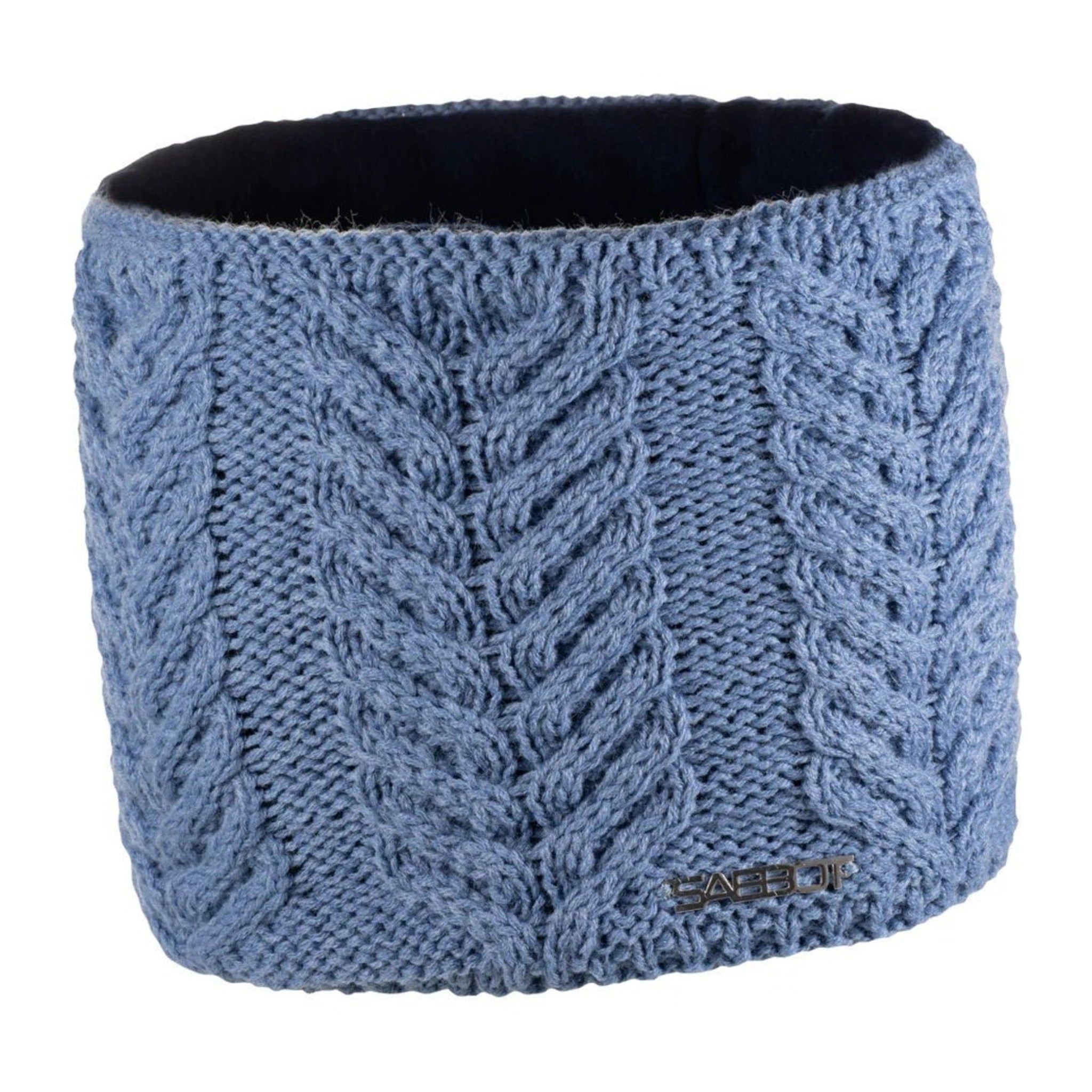 Emma women's cable knit snood, fleece lined, by Sabbot