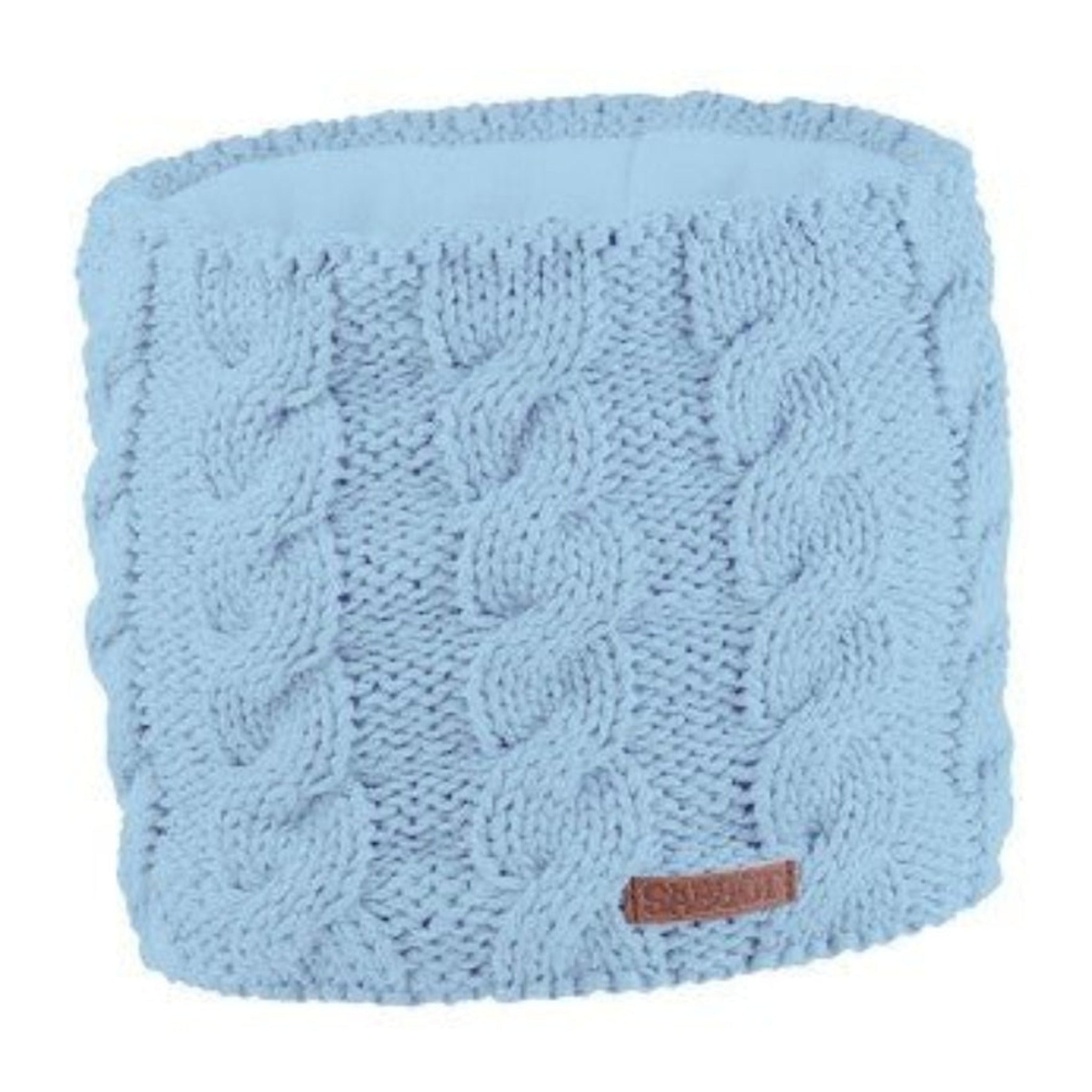 Linda cable knit snood, fleece lined, by Sabbot