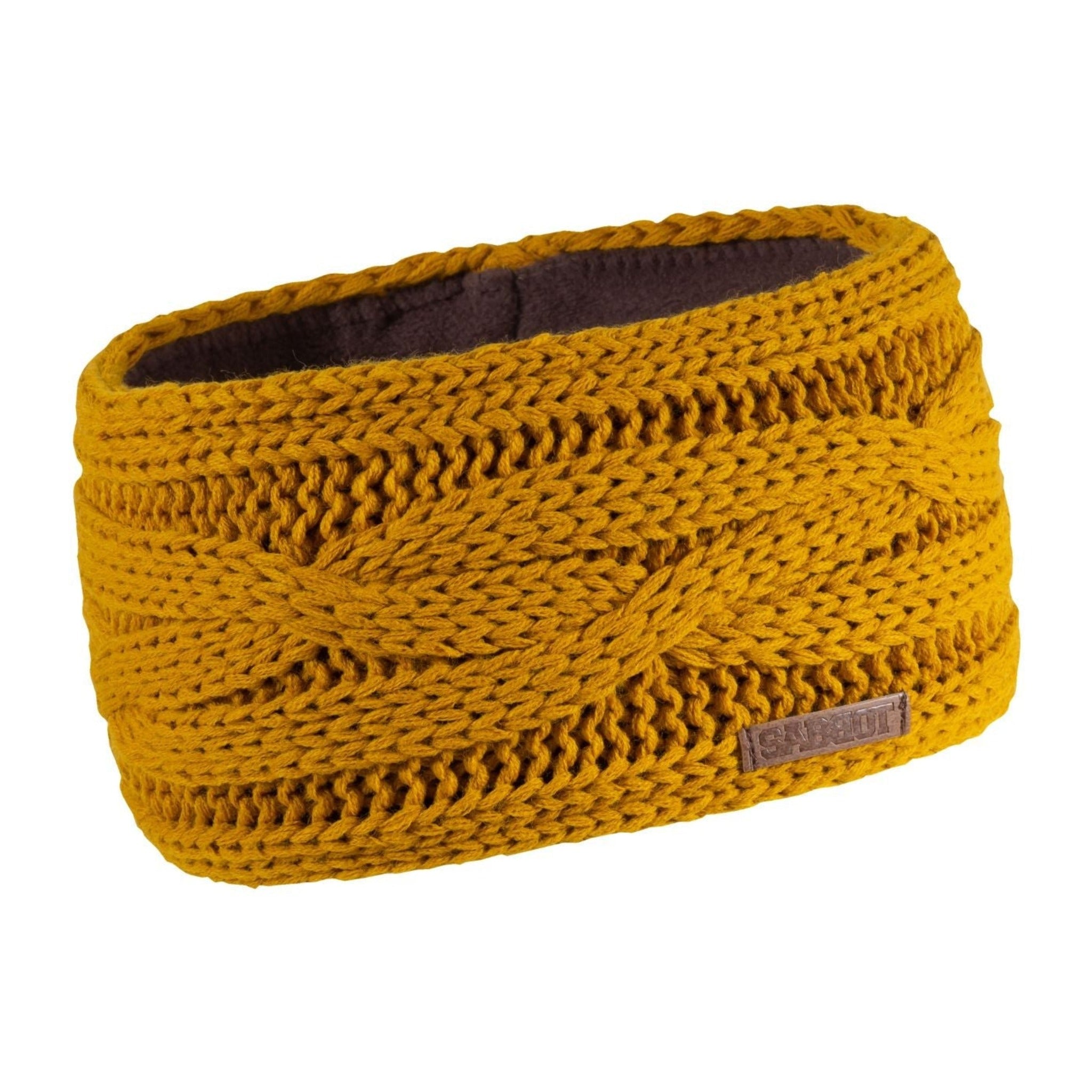 Linda cable knit headband ear warmer, fleece lined, by Sabbot