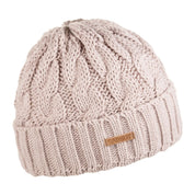 Sasa cable knit beanie with fleece-lined band, by Sabbot