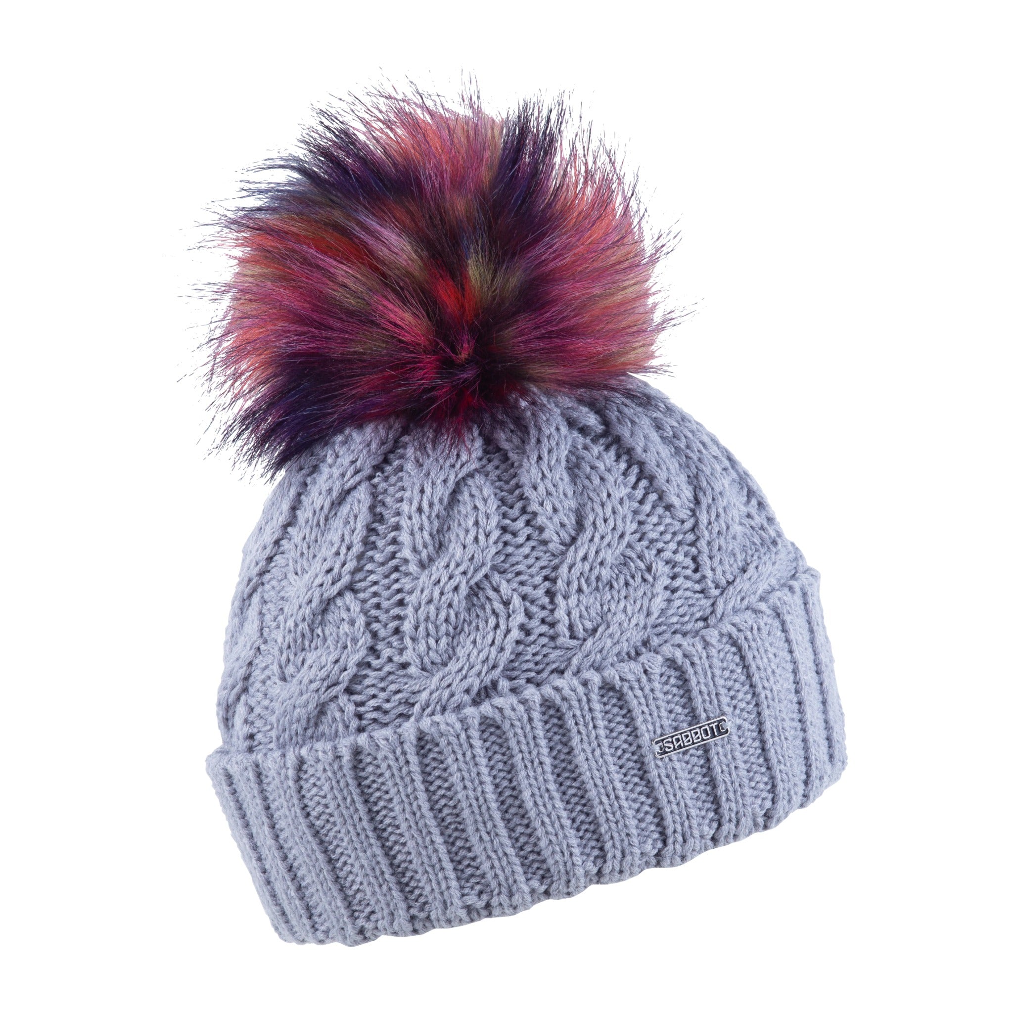 Linda Rainbow bobble hat, by Sabbot