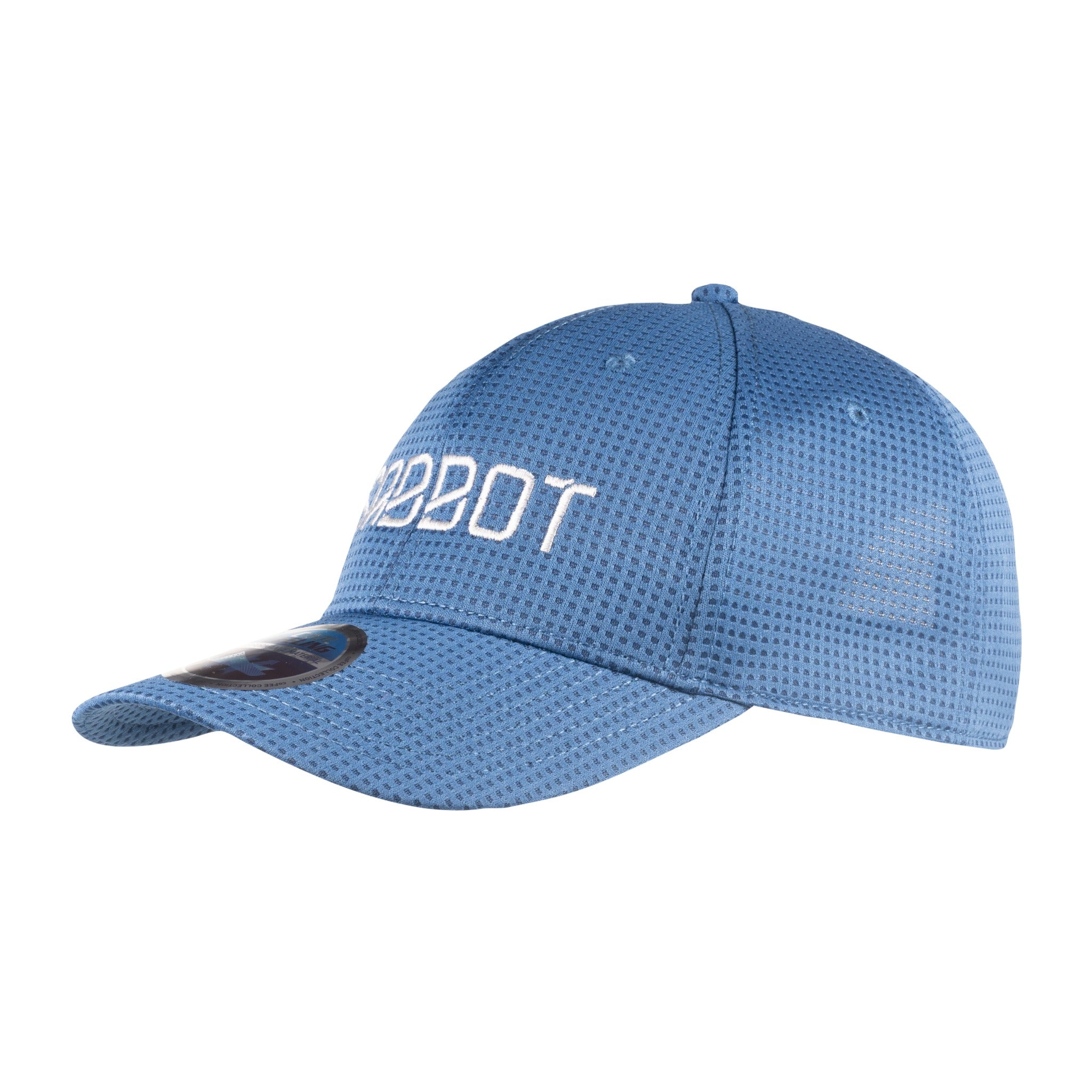 Drew performance cap in Neon Blue with SABBOT logo, by Sabbot