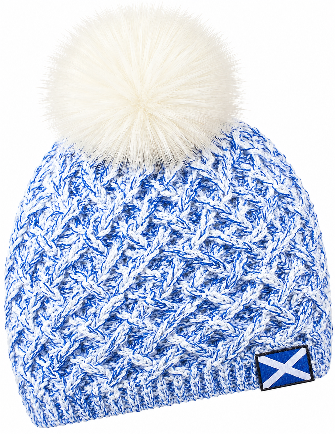 Scotland Flag - faux fur bobble